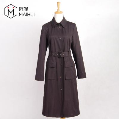 China Lady Coat Long Style Anti-shrink Ditch Coat for Women's Elegant and Intellectual Korean Style 2019SS for sale