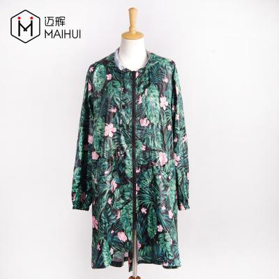 China Lady Fashion Printing Coat Women Anti-Shrink Gap Coat For New Style Processing for sale