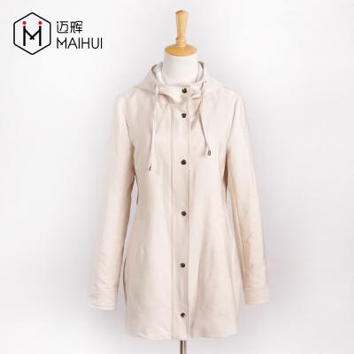 China Anti-shrink slim white customs in 2019 women's trench coat style good quality clothing ss MH-326 for sale