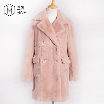 China Rex Rabbit Fur Coats Real Warm Anti-Shrink Fur Women's Long Clothing Sale Jacket for sale