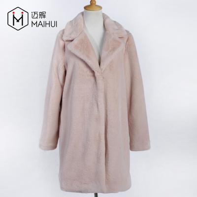 China Anti-Shrink Made In China Women Clothing Rabbit Fur Coats Long Faux Fur Jacket for sale