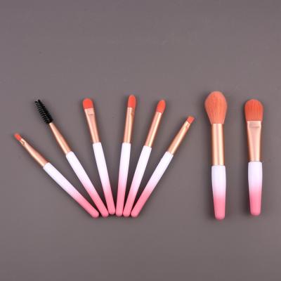 China Angular Blush 8pcs Gradient Handle Makeup Brush Set Professional Mini Makeup Brush Set Custom Private Label for sale