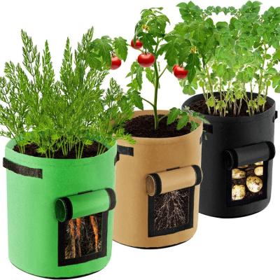 China Durable Potato Planter Bag Recycled 3/5/7/10/25 Per Gallon Cloth Plant Nursery Bag Garden Planting Around 1 Gallon Black Wrap Felt To Grow the bag for sale