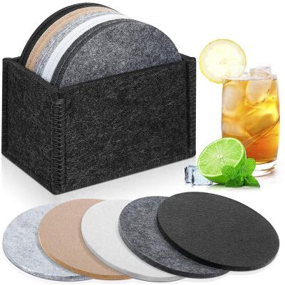 China Viable Wholesale Tea Tray Mat Home Office Dining Cup Coaster Felt Water Coaster Teapot Mat Coffee Cup Pad Absorbent Place Mat for sale