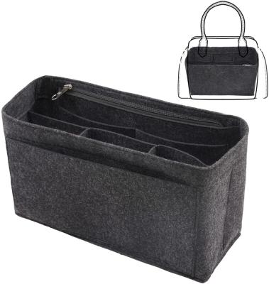 China Fashion Women Purse Felt Insert Bag Purse Organizer Felt Removable Handbag Organizer Cosmetics Makeup Bag Felt Bag Organizer for sale