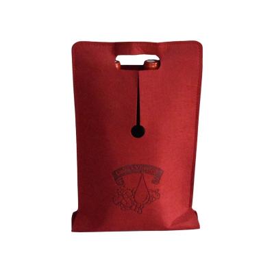 China Wholesale Cheap Price High Strength Felt Wine Bag Felt Red Wine Bag Custom Logo Felt Wine Bags for sale