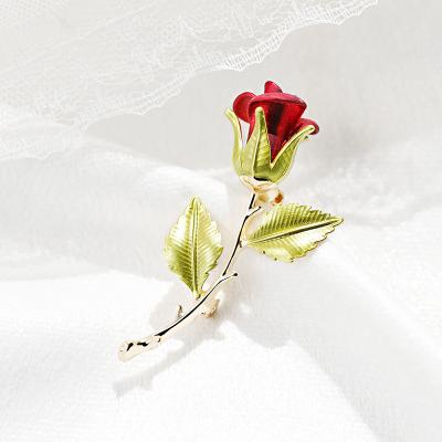 China High Quality Same Day Gift Couples Brooch Pin Buckle Rose Brooch Tanabata Valentine High Grade Liu Yaowen for sale