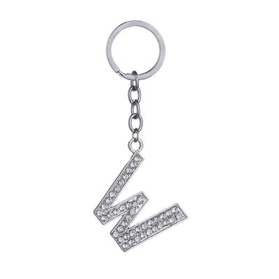 China Unisex Key Chains Key Ring Initial Capital Letter A-Z Letter Pendant Keychain Rhinestone Alphabet Chain Jewelry Gift for sale