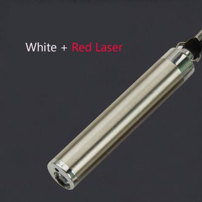 China Camping 2 in 1 White Torch + Red Laser Flashlight Mini Flashlight With Strap for sale