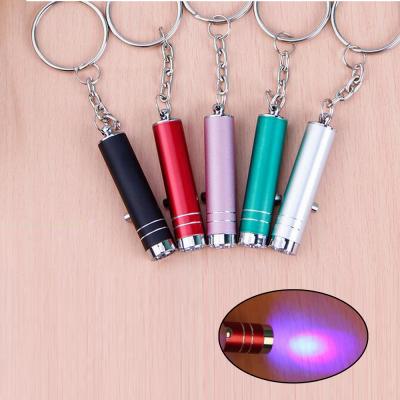 China Custom Micro Light Gift Mini Metal Key Chain UV Torch UV Light for sale