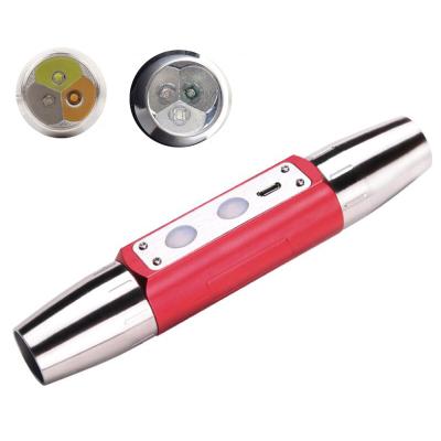 China Camping 6 in 1 XPG LED Gems Torch Six Color USB Jade LED Light Rechargeable Flashlights for sale