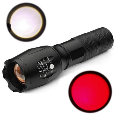 China 5W Camping Dual LED Red+White Light 660nm Red Torch Night Aviation Navigation Astronomy Flashlight for sale