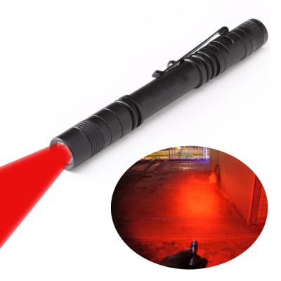 China OEM Mini Red Light Pen Flashlight Aviation Night Vision Lamp Red Torch Emergency Type for sale