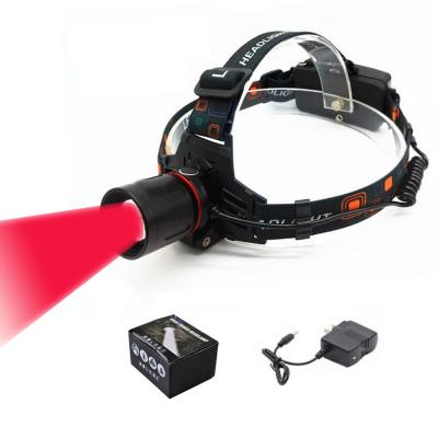 China Red Adjustable Camping 5W 3 Modes LED Light Headlamp Aviation Red Night Hunting Headlamps for sale