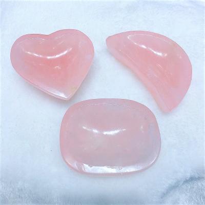 China Europe Wholesale Hand Carved Different Customized Shaped Natural Rose Quartz Crystal Bowl for sale