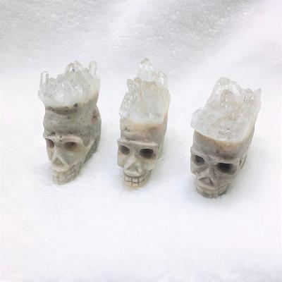 China Wholesale High Quality Natural Clear Quartz Crystal Cluster Crystal Skulls Healing from Europe for Decoration for sale