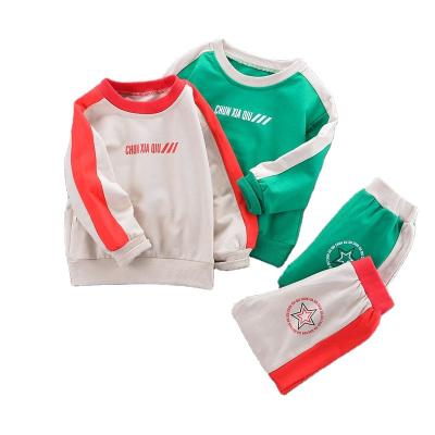 China New Design Boys Casual Sweater Set Children's Baby Western Style Hooded Jacket Two Piece Set for sale