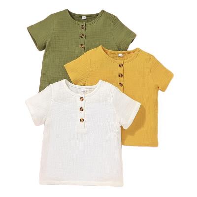 China New girls' breathable round neck tops European and American sportswear children's clothing short-sleeved T-shirts in stock for sale