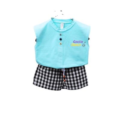 China Party Babies Wears Non Shrink Professional Newborn Sleeve Round Neck Suspender Baby Wear for sale