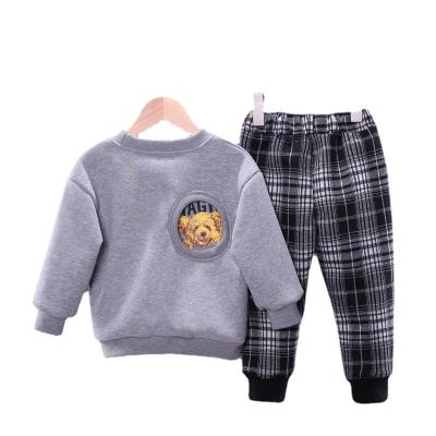 China Puppy Children's Cartoon Boys Two-Piece Winter Thickening Warm Set for sale