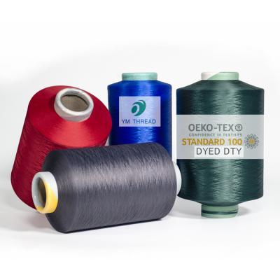 China Sustainable 50D 75D 150D Dyed DTY (Dope Dyed/Cone Dyed) Polyester Yarn Manufacturer In China for sale