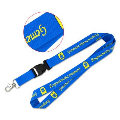 China Custom Event Lanyards With Custom Logo Screen Printed Buckle Release Ployester Lanyard for sale