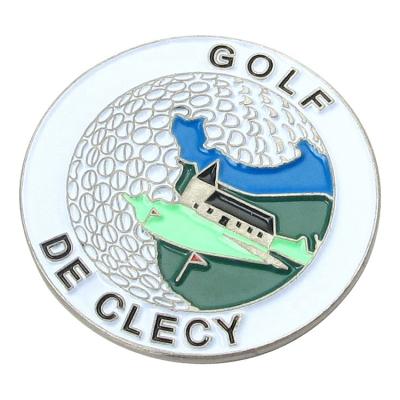 China Custom Factory Price Durable Metal Ball Marker Blank Magnetic Golf Ball Marker for sale