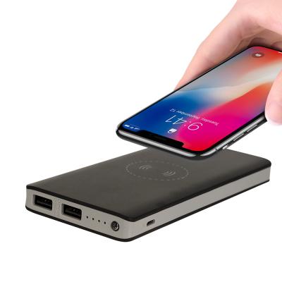 China 2020 Qi Charging Power Bank 10000mah Wireless Charging Power Banks Supplier With Brand LOGO for sale