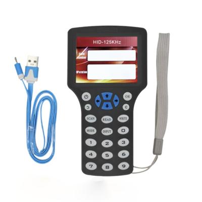 China Handheld 10 Frequency RFID Cards ABS Cards New Clone Reader 125Khz Clone Reader 13.56Mhz Key Symbolic Programmer IC ID NFC Tag Handheld for sale