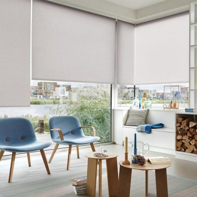 China Semi-Blackout Roller Shades Break Blackout Curtains 100 Polyester Sun Shading Roller Blinds for sale