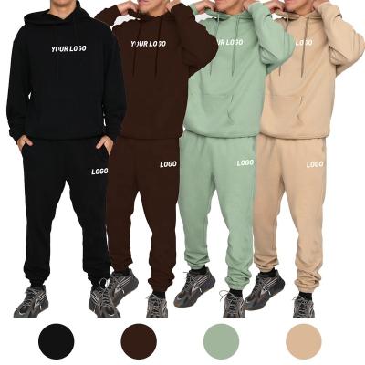 China Breathable Customized Unisex Trend Look Oversized Ribbed Cuffs and Hem Hoodie Jumper and Draw String Joggers Set Knitted Fabric Casual for sale