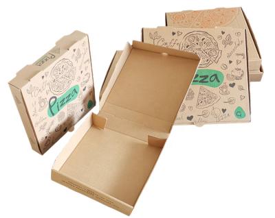 China Recycled Materials Take Out Pizza Wrapping Paper Box Custom Biodegradable Pizza Cardboard Box 8 12 14 16 24 28 Inch Pizza Box Prints for sale