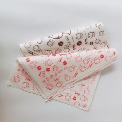 China Disposable Hamburger PE Coated Waterproof Wax Food Sandwich Roll Food Wrap Hamburger Wrapping Paper for sale