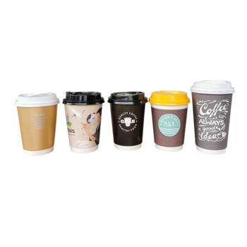 China Factory price biodegradable disposable custom logo printed paper cups for cold drinks biodegradable cup for sale