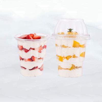 China Easy Use Insulated Plastic Reusable Transparent Ice Cream Container With Lid for sale