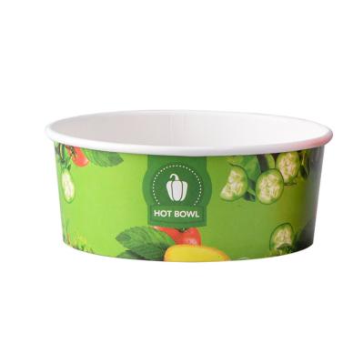 China Beautiful Design Disposable Color for Home Hot Food Hot Water at Kids and Adult Safety Outdoor Paper Bowl for sale