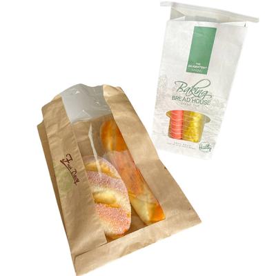 China Food Grade Bakery Toast Bread Toast Bread Bag Packaging Bag Small Grease Oil Proof Biodegradable Paper Bag for sale