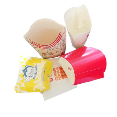 China Disposable Foldable Paper Packing Cup For French Fries Food With Customs Service for sale