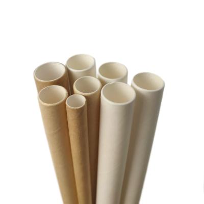 China Biodegradable Eco Friendly Tea Biodegradable White Milkshake Bubble Boba Gold Wrapping Paper Drinking Straws for sale