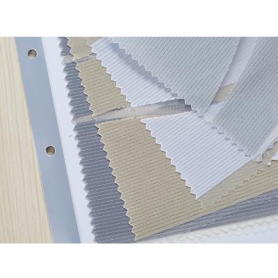 China Polyester Mesh Sunscreen Curtains Slat Window Office Zebra Roller Blinds Shades Fabric for sale