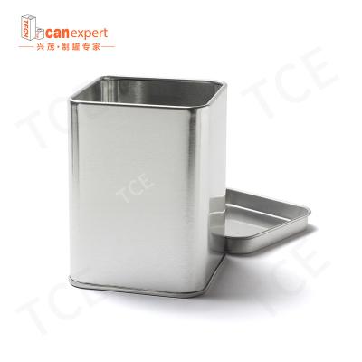 China Luxury Tea Food Packaging Metal Tin Can Box/Tea Tin Can Black Square Container Box/Golden Tea Candy Jar for sale