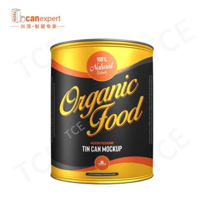 China Food Grade Choice Coffee Tin Can 0.3mm Thickness Metal Cylindrical Coffee Tin Can for sale