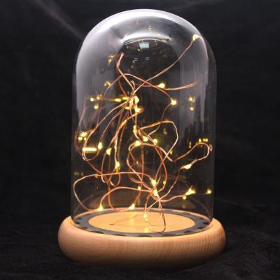 China Europe factory price wholesale cheap clear glass dome with LED light for gifts for sale