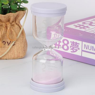 China New Design High Quality Modern Sand Timer Clock Sand Timer Plastic Glass for Kids for sale