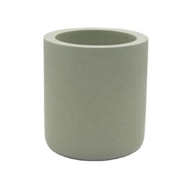 China Directly Selling Factory Price Stone Candle Jar Modern Cement Terrazzo Candle Jars For Candle for sale