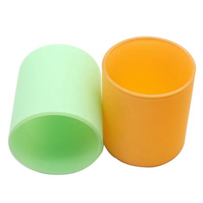 China Hot Sale Cheap 8oz 9oz Matte Colorful Small Glass Jars by Morden for Candle Decoration for sale