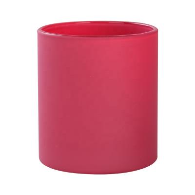 China Weddings Wholesale Cheap Wholesale Tiny Jar Matte Colored Glass Candle Holder for Decoration for sale