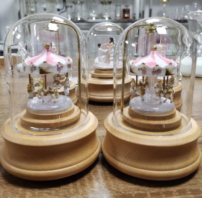 China New Design Glass Dome Music Box For Christmas Gift for sale