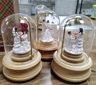 China New style glass music box for wedding gift for sale