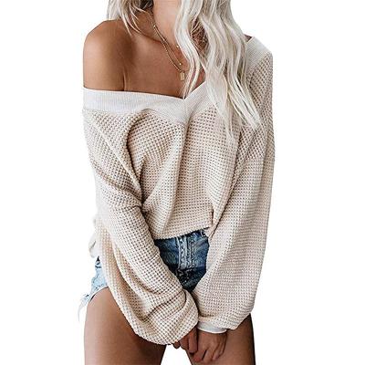 China Anti-wrinkle fall style autumn style women's casual oversized long sleeve women's knitwear sweater top apparel lady knitwear for sale